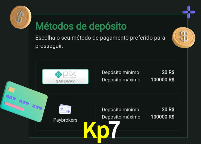 O cassino Kp7 oferece uma grande variedade de métodos de pagamento